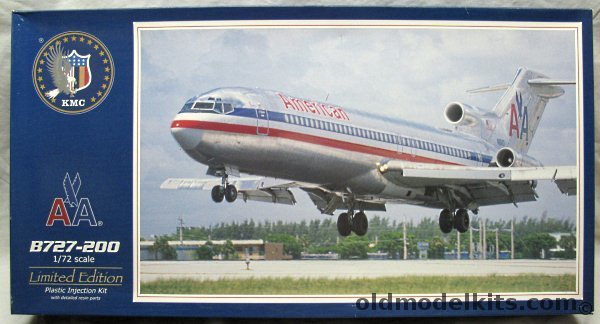 KMC 1/72 Boeing 727-200 1/72 Scale - American Airlines, PA01 plastic model kit